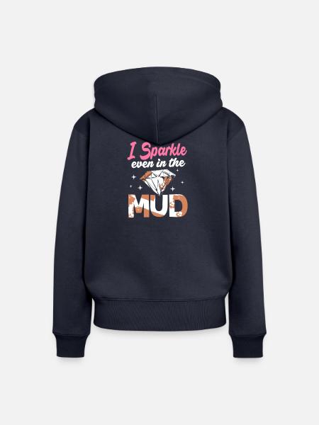 Quad - Frauen Premium Bio Zip Hoodie - Navy