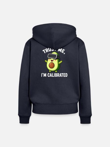 Avocado Gemüse Comic Gamer Spruch - Frauen Premium Bio Zip Hoodie - Navy
