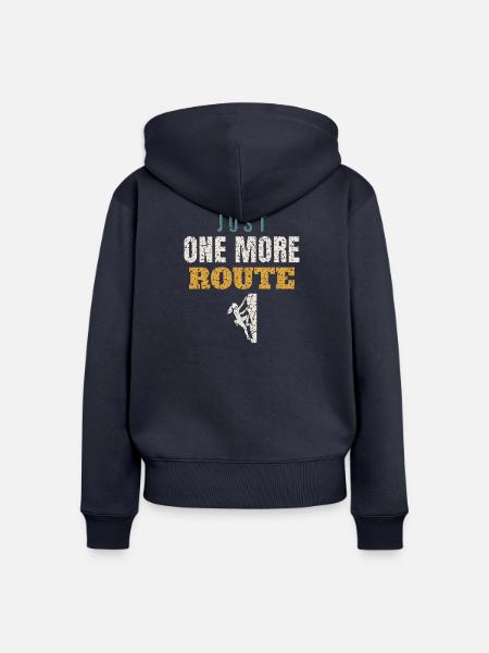 Just One More Route - Frauen Premium Bio Zip Hoodie - Navy