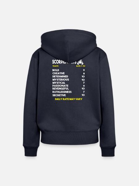 Sternzeichen Skorpion - Frauen Premium Bio Zip Hoodie - Navy