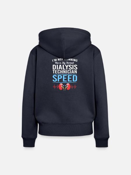 Dialyse-Techniker - Frauen Premium Bio Zip Hoodie - Navy