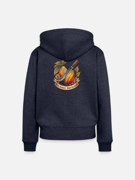 Kakao Experte - Frauen Premium Bio Zip Hoodie - Navy