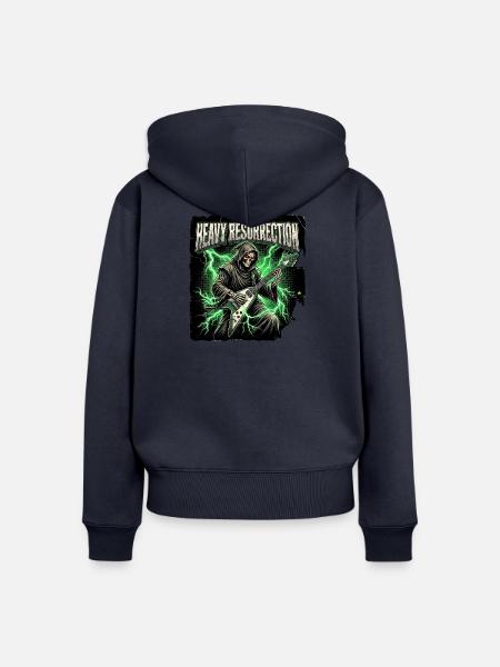 Heavy Resurrection - Frauen Premium Bio Zip Hoodie - Navy