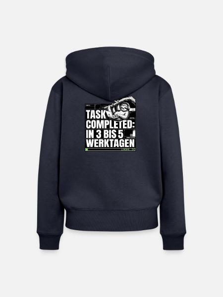 Büro Faultier - Frauen Premium Bio Zip Hoodie - Navy
