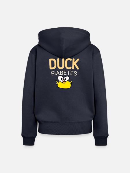 Ente Fiabetes wieder - Frauen Premium Bio Zip Hoodie - Navy