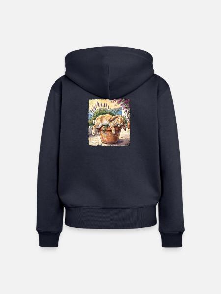 Siesta Kaninchen - Frauen Premium Bio Zip Hoodie - Navy