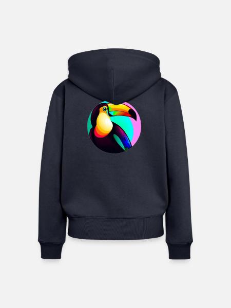 Tukan - Frauen Premium Bio Zip Hoodie - Navy