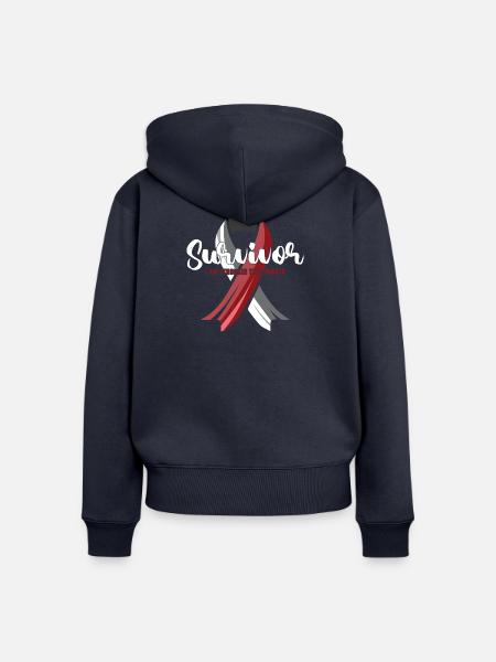 Krebs - Frauen Premium Bio Zip Hoodie - Navy