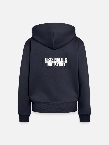 Zeichner - Frauen Premium Bio Zip Hoodie - Navy