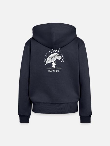 Leaf Me Dry - Frauen Premium Bio Zip Hoodie - Navy