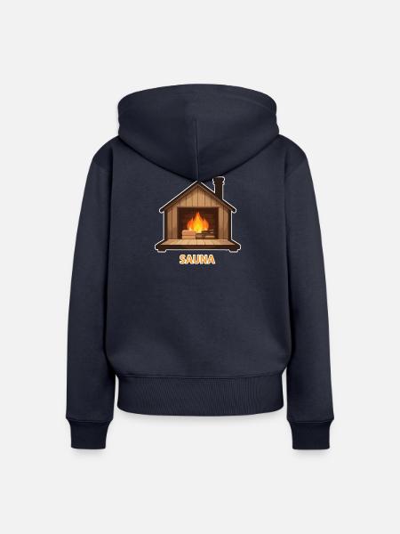 Sauna - Frauen Premium Bio Zip Hoodie - Navy