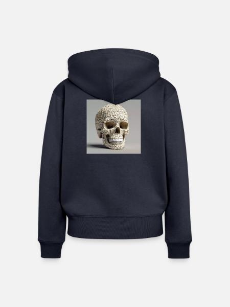 Schädel Nummer 63 - Frauen Premium Bio Zip Hoodie - Navy