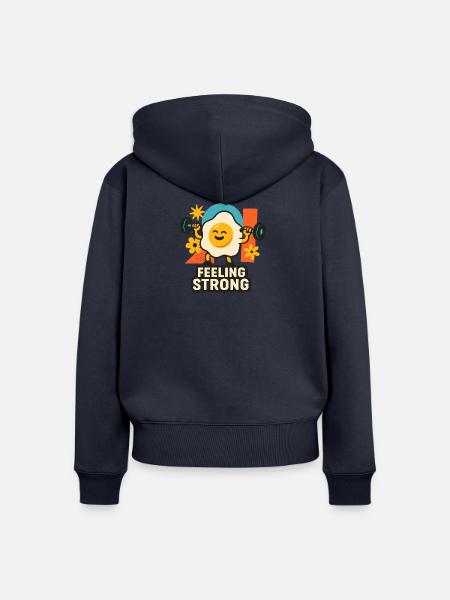 Ei-nfach stark! - Frauen Premium Bio Zip Hoodie - Navy
