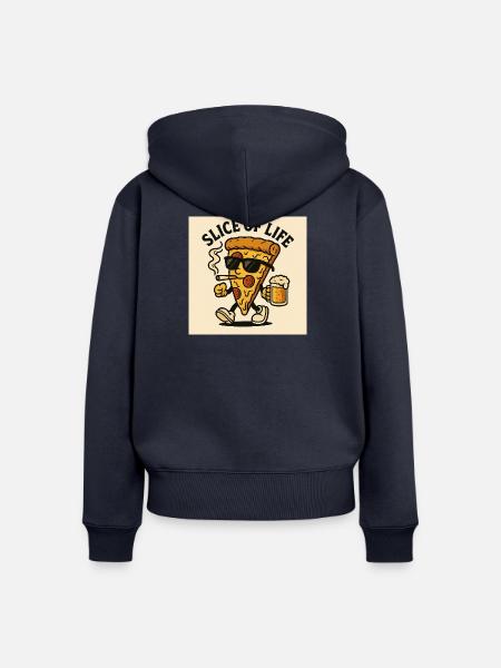 Slice of Life - Frauen Premium Bio Zip Hoodie - Navy
