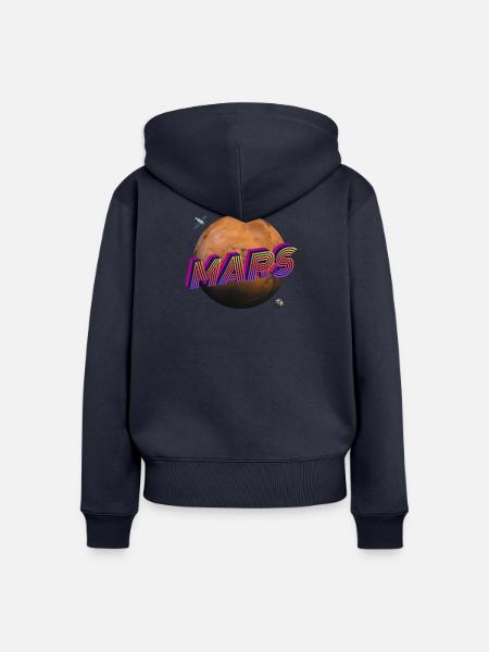 Mars – Weltraumserie - Frauen Premium Bio Zip Hoodie - Navy