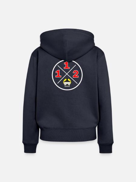 112- Kreislogo - Feuerwehr - Frauen Premium Bio Zip Hoodie - Navy