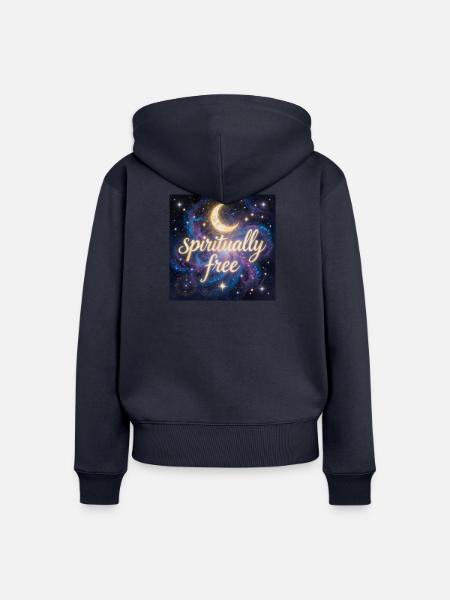 spirituell frei - Frauen Premium Bio Zip Hoodie - Navy