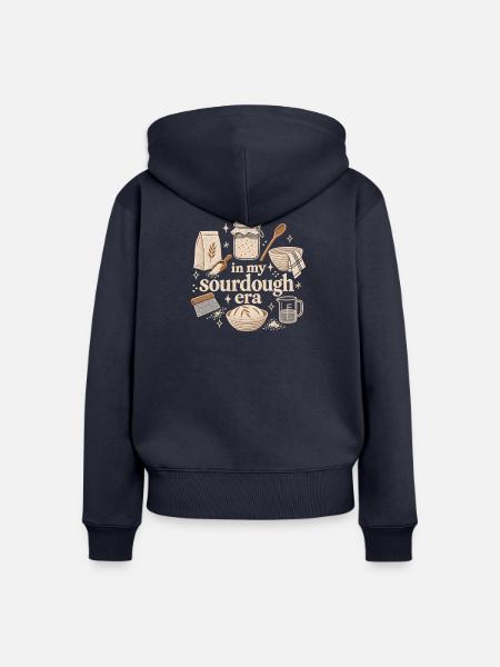 My sourdough era - Frauen Premium Bio Zip Hoodie - Navy