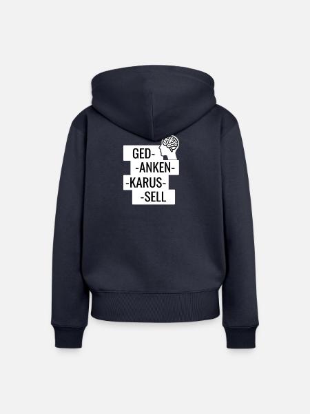 Gedankenkarussell Puzzle - Frauen Premium Bio Zip Hoodie - Navy