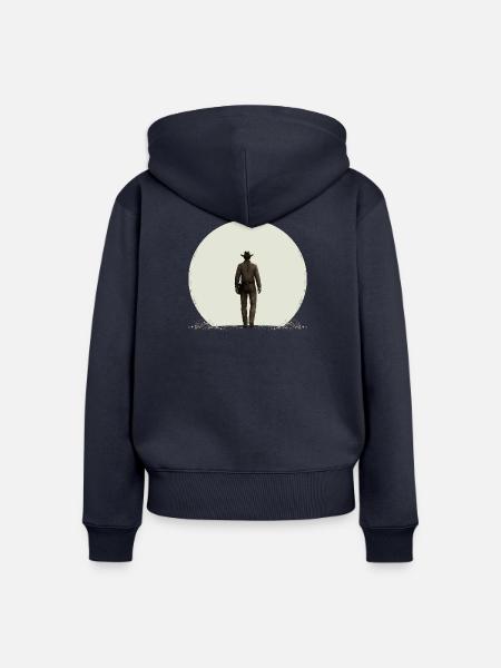 Pfad des Vaters - Frauen Premium Bio Zip Hoodie - Navy