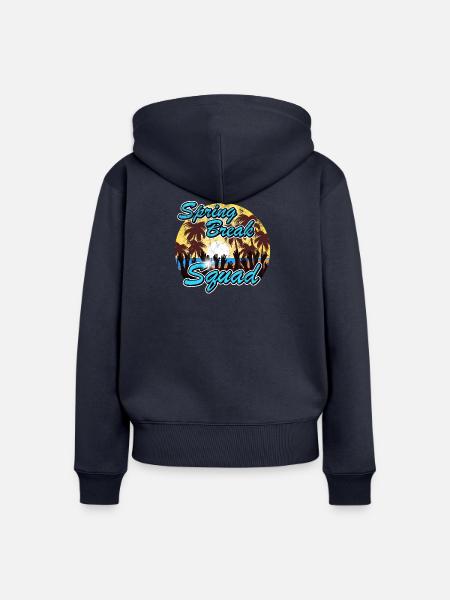 Spring Break Squad - Frauen Premium Bio Zip Hoodie - Navy
