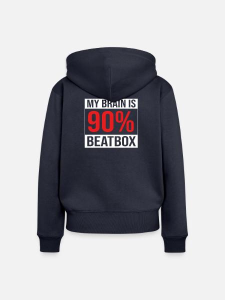 Beatbox - Frauen Premium Bio Zip Hoodie - Navy