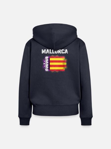Mallorca - Frauen Premium Bio Zip Hoodie - Navy