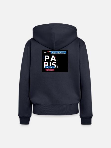 Authentische Stadt Paris 1966 - Frauen Premium Bio Zip Hoodie - Navy
