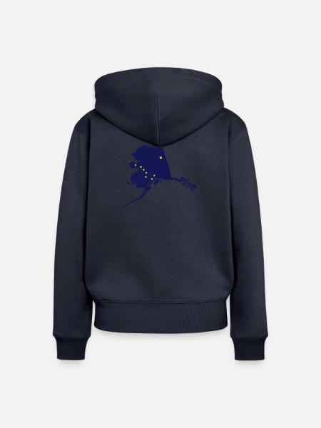 state of alaska - Frauen Premium Bio Zip Hoodie - Navy