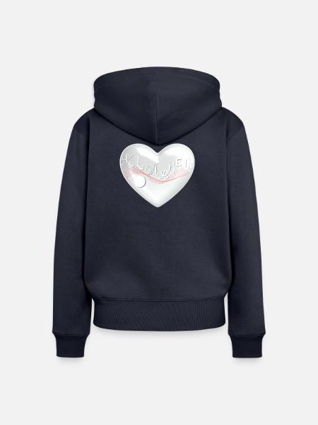 KLARHEIT – Der Blick nach innen - Frauen Premium Bio Zip Hoodie - Navy