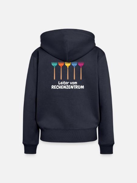Leiter vom Rechenzentrum EDV - Frauen Premium Bio Zip Hoodie - Navy
