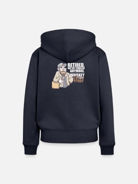 Whiskey Spruch Whiskeytrinker Whiskeyliebhaber - Frauen Premium Bio Zip Hoodie - Navy