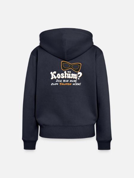 Faschings Kostüm? - Frauen Premium Bio Zip Hoodie - Navy