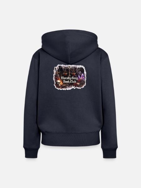 Morally Grey Buchclub - Frauen Premium Bio Zip Hoodie - Navy