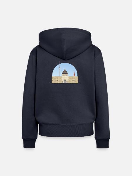Berliner Schloss (aka Humboldtforum) - Frauen Premium Bio Zip Hoodie - Navy