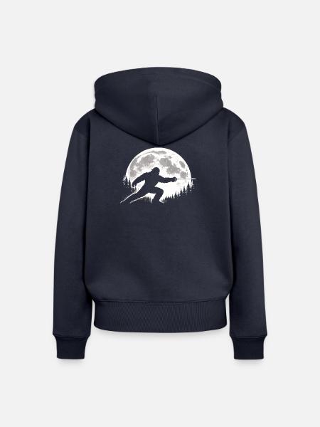 Bigfoot Fechten - Frauen Premium Bio Zip Hoodie - Navy