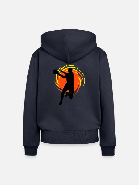 Wirbel Handballer - Frauen Premium Bio Zip Hoodie - Navy