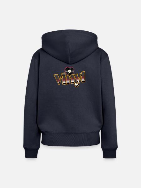 Vinyl Liebe - Frauen Premium Bio Zip Hoodie - Navy