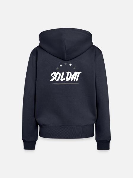 Soldat Beruf - Frauen Premium Bio Zip Hoodie - Navy
