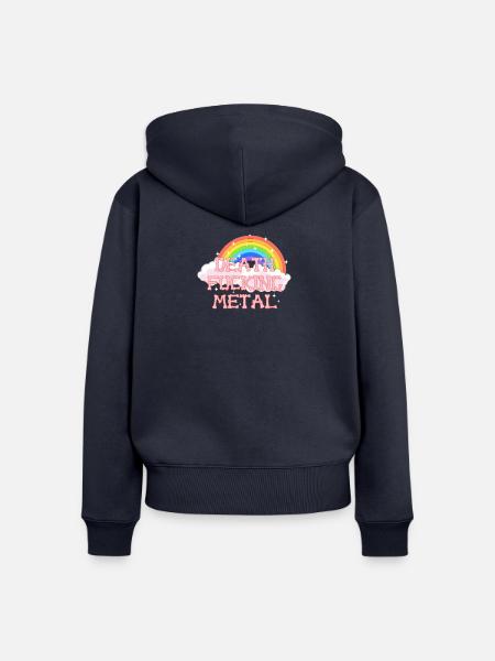 Death Fucking Metal - Frauen Premium Bio Zip Hoodie - Navy