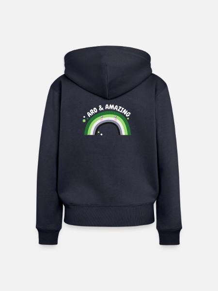 Aromantisch und erstaunlich - Frauen Premium Bio Zip Hoodie - Navy