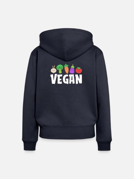 Diätassistent Diät Vegan - Frauen Premium Bio Zip Hoodie - Navy