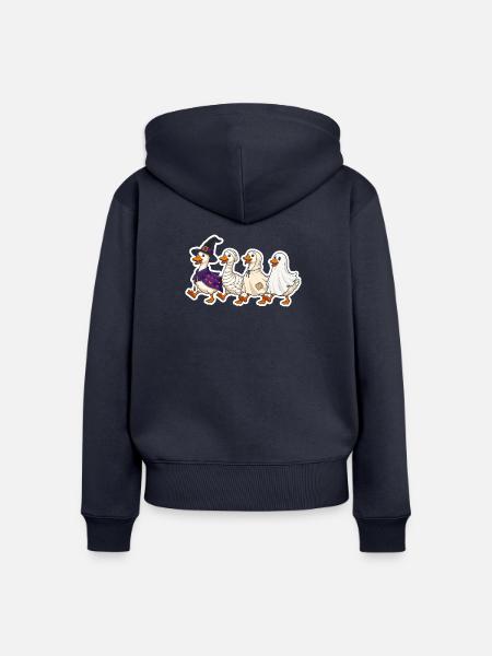 Hexenenten Parade - Frauen Premium Bio Zip Hoodie - Navy