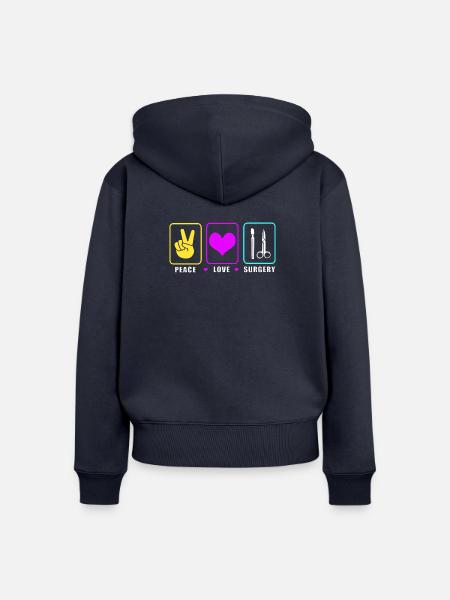 Chirurg Chirurgie CTA - Frauen Premium Bio Zip Hoodie - Navy