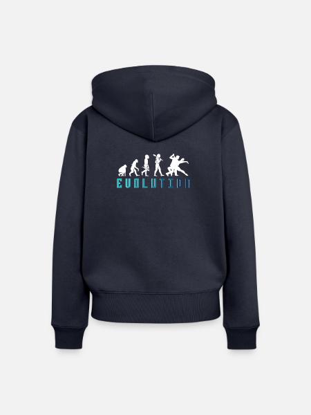 Walzer Paartanz - Frauen Premium Bio Zip Hoodie - Navy