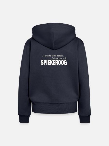 Therapie SPIEKEROOG - Frauen Premium Bio Zip Hoodie - Navy