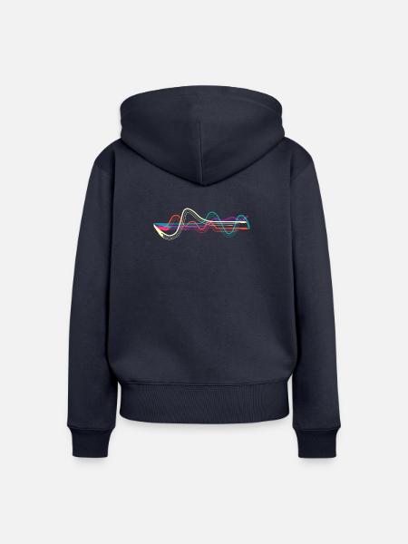 Lines. - Frauen Premium Bio Zip Hoodie - Navy