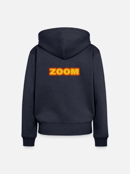 ZOOM - Frauen Premium Bio Zip Hoodie - Navy