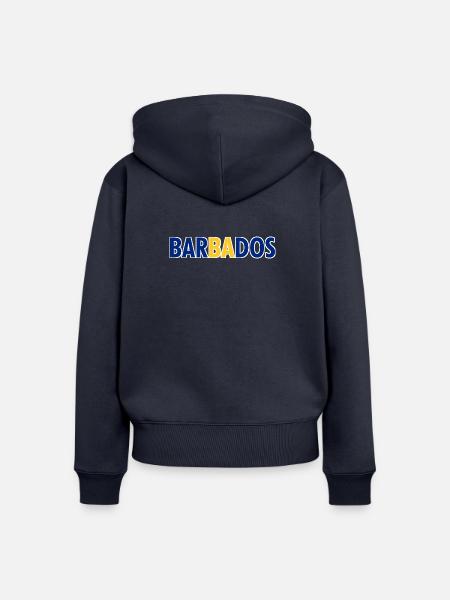 Barbados Lettering - Karibik - Insel - Frauen Premium Bio Zip Hoodie - Navy
