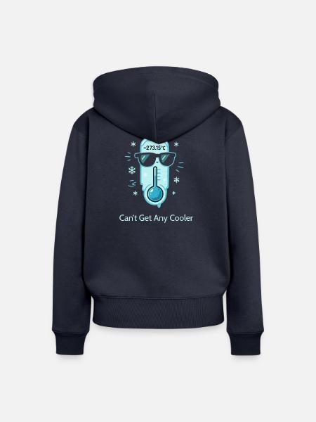 Absolute Zero — Can’t Get Any Cooler - Frauen Premium Bio Zip Hoodie - Navy